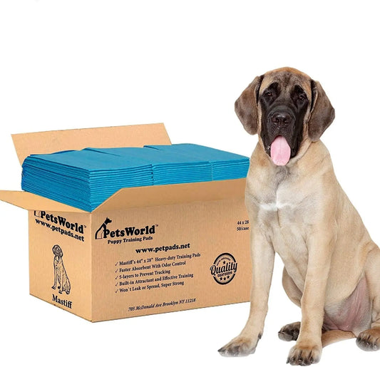 2XL Ultra-Absorbent Puppy Pads, 28" x 44", 50 Count - Leak-Proof Dog Potty Training Solutions