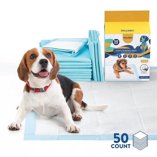 Puppy Training Pads, 50 Count Leak-Proof Disposable, 22" X 22"