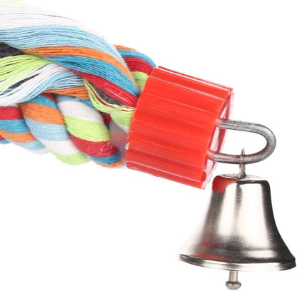 Large Parrot Climbing Rope Bungee Perch - 63 Inch Bird Toy