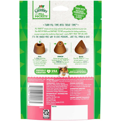 Feline  Pill Pockets for Cats Natural Soft Cat Treats, Salmon Flavor, 3 Oz Pack (85 Treats)