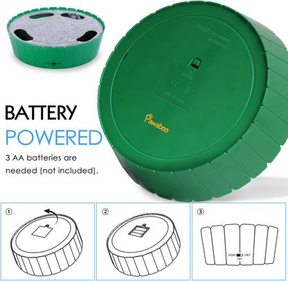 Interactive Cat Toy with Running Mouse - Automatic Electronic Teaser for Indoor Cats, Engaging Hide and Seek Play for Kittens and Adult Cats, Green