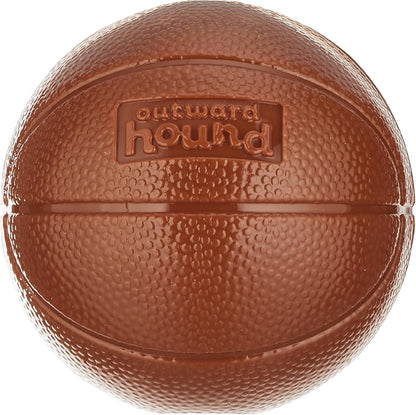 Planet Dog Basketball - Durable Treat-Dispensing Dog Ball, Interactive Fetch Toy, Orbee-Tuff Material, Mint Scented, BPA-Free, Suitable for Indoor and Outdoor Play, Brown