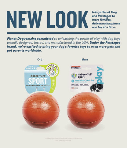 Planet Dog Basketball - Durable Treat-Dispensing Dog Ball, Interactive Fetch Toy, Orbee-Tuff Material, Mint Scented, BPA-Free, Suitable for Indoor and Outdoor Play, Brown