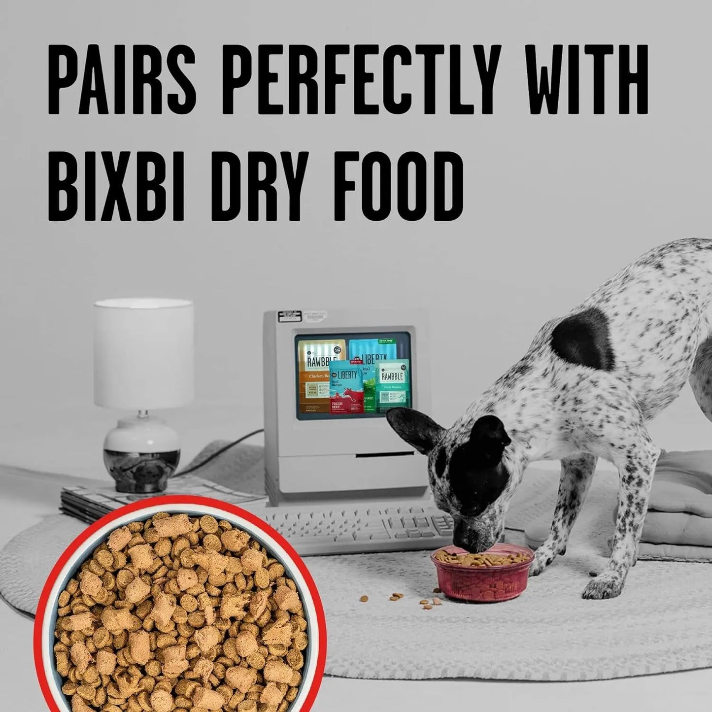 Rawbble Freeze-Dried Dog Food, Beef Recipe, 12 Oz - 98% Meat and Organs, No Fillers - Convenient Raw Dog Food for Meals, Treats, or Food Toppers - Made in the USA in Small Batches