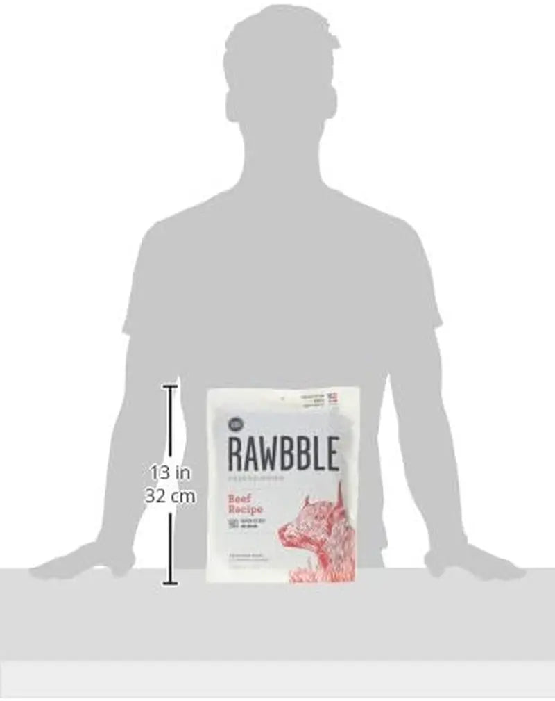 Rawbble Freeze-Dried Dog Food, Beef Recipe, 12 Oz - 98% Meat and Organs, No Fillers - Convenient Raw Dog Food for Meals, Treats, or Food Toppers - Made in the USA in Small Batches