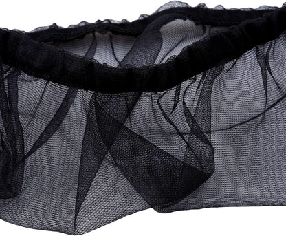 Bird Cage Seed Catcher - Airy Gauze Dust-Proof Cover for Universal Birdcages, Nylon Mesh Net with Stretchy Skirt, XL Size, Black