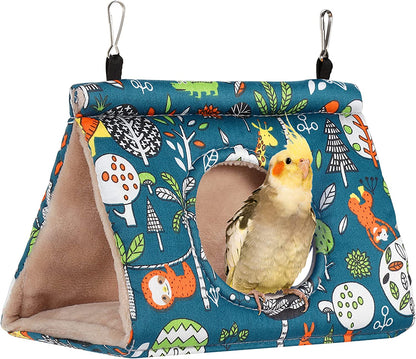 Winter Warm Bird Nest House - Plush Hanging Hammock for Budgies, Lovebirds, Parrots, Parakeets, and Cockatiels