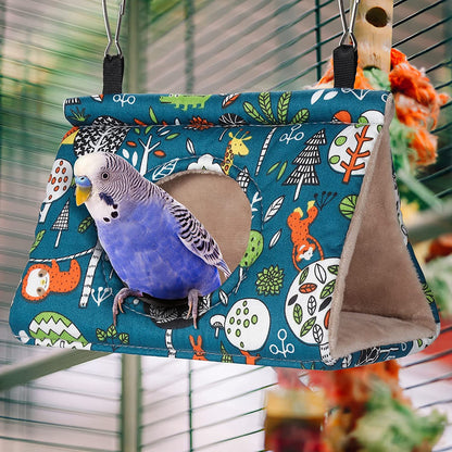 Winter Warm Bird Nest House - Plush Hanging Hammock for Budgies, Lovebirds, Parrots, Parakeets, and Cockatiels
