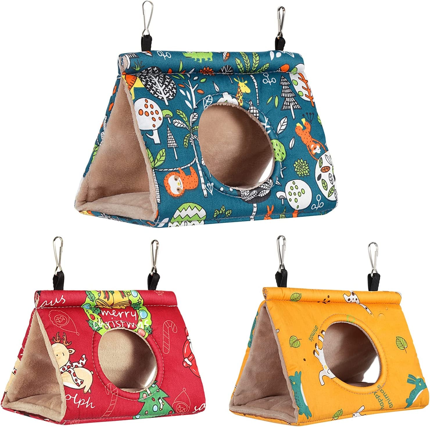 Winter Warm Bird Nest House - Plush Hanging Hammock for Budgies, Lovebirds, Parrots, Parakeets, and Cockatiels