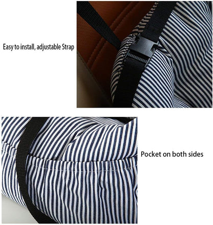 Pet Booster Seat for Dogs - Travel Safety Car Bed with Storage Pocket