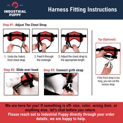 Service Dog Training Vest with Adjustable Hook and Loop Straps and Handle - Available in Sizes XXS to XXL - Features Reflective Patch and Comfortable Mesh Design