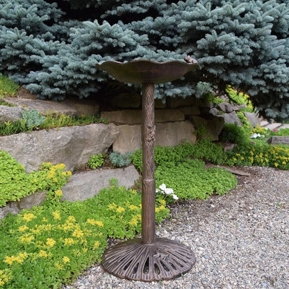 Antique Bronze Frog Design Aluminum Birdbath by  5012AB