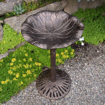 Antique Bronze Frog Design Aluminum Birdbath by  5012AB