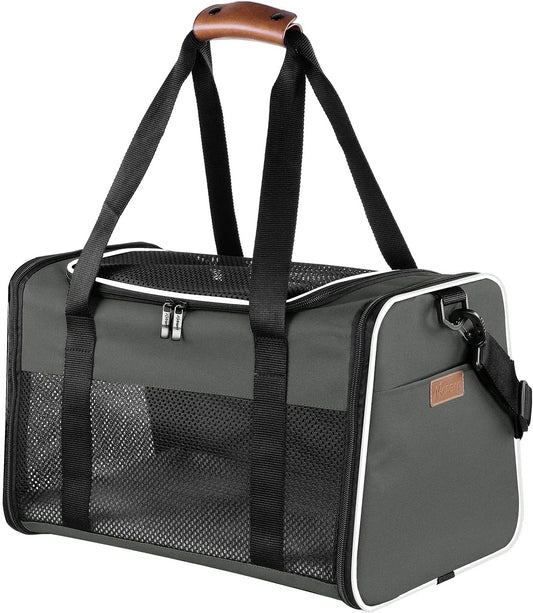 Portable Foldable Cat and Dog Carrier - Soft-Sided Pet Travel Bag for Pets up to 28 lbs, Airline Approved