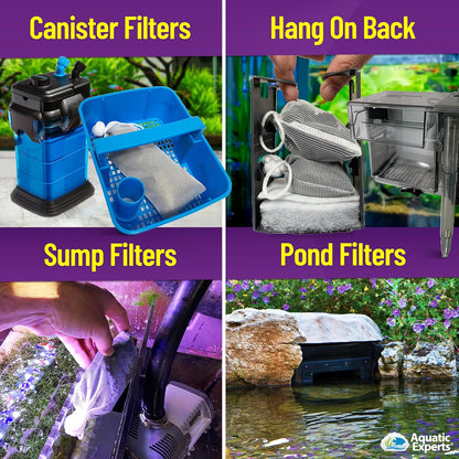 Premium Activated Carbon for Aquariums - Granulated Charcoal Filter Media (3 lbs with Fine Mesh Bag)