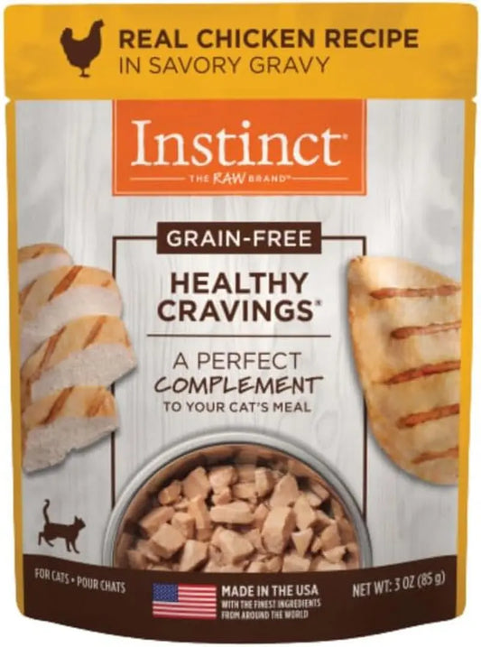 Healthy Cravings Grain-Free Real Chicken Recipe Natural Wet Cat Food Topper by , 3 Ounce (Pack of 24)