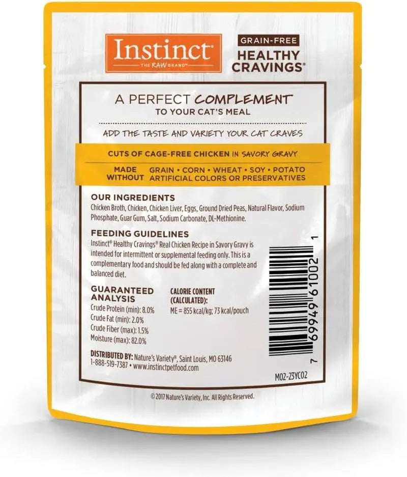 Healthy Cravings Grain-Free Real Chicken Recipe Natural Wet Cat Food Topper by , 3 Ounce (Pack of 24)