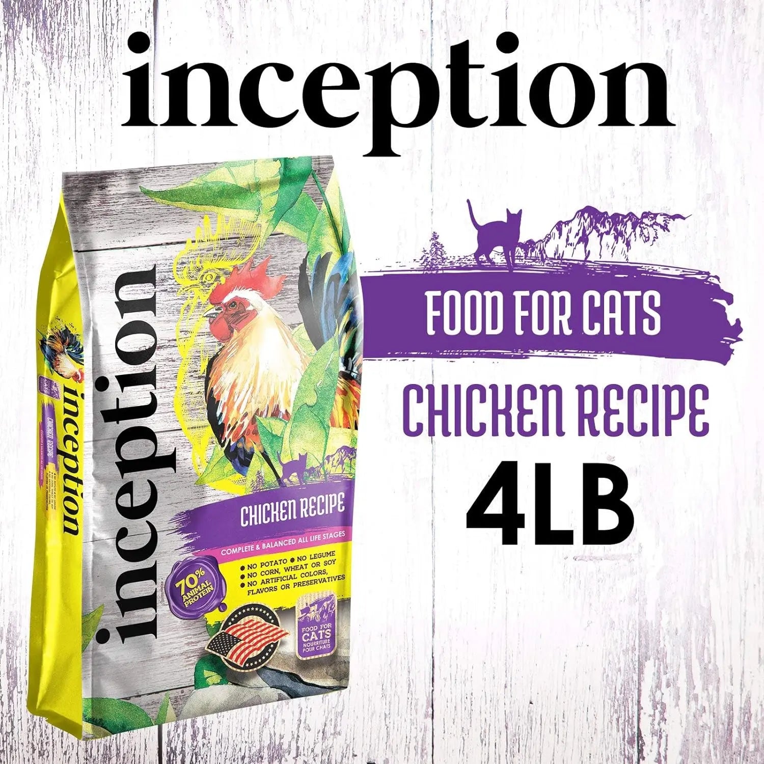 ® Chicken Recipe Dry Cat Food – Complete and Balanced, Meat-First, Legume-Free – 4 lb Bag