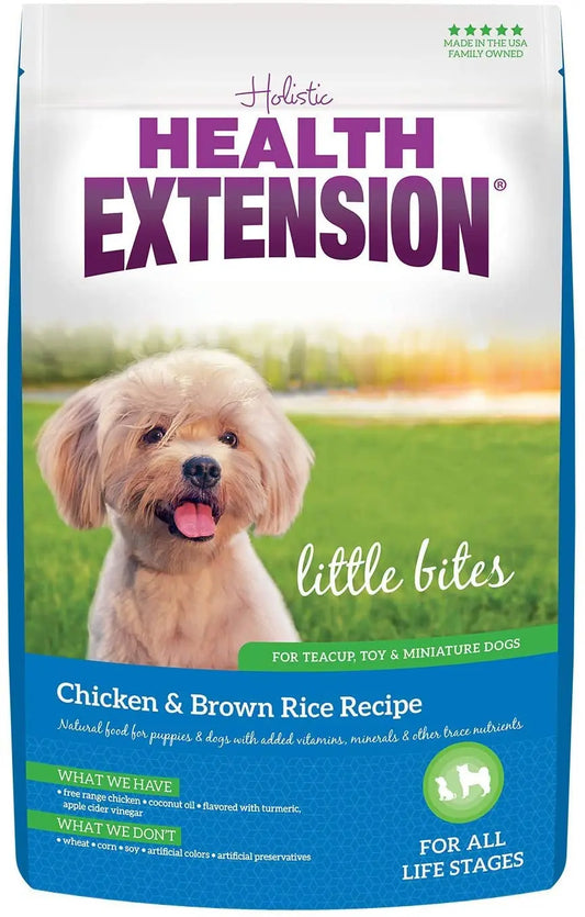 Little Bites Dry Dog Food for Small Breeds, Chicken & Brown Rice Formula, Promotes Skin, Coat, Digestion, and Immunity with Probiotics and Superfoods, 4 lb Bag