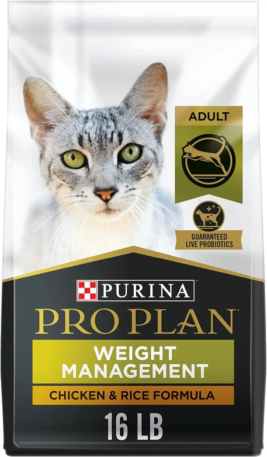 Weight Management Dry Cat Food, Chicken and Rice Formula - 16 lb Bag
