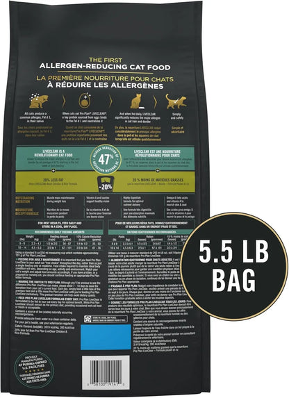 Liveclear Weight Management Cat Food with Chicken and Rice Formula - 5.5 lb Bag