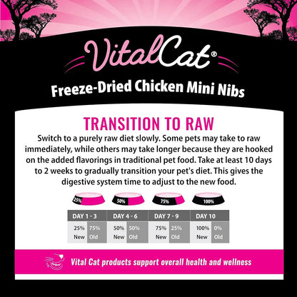 Freeze-Dried Chicken Mini Nibs Cat Food, 12 oz
