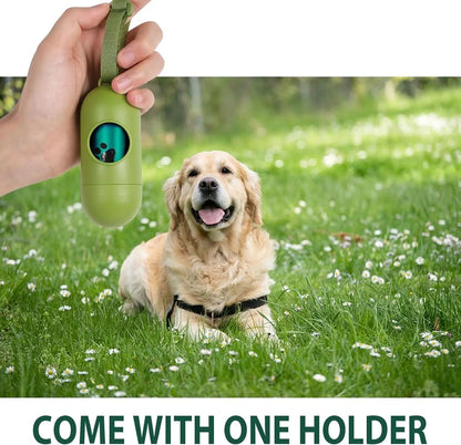 Dog Waste Bag Rolls - 540 Count Extra Thick, Leak-Proof Bags with Dispenser, Scented Dark Green for Dogs