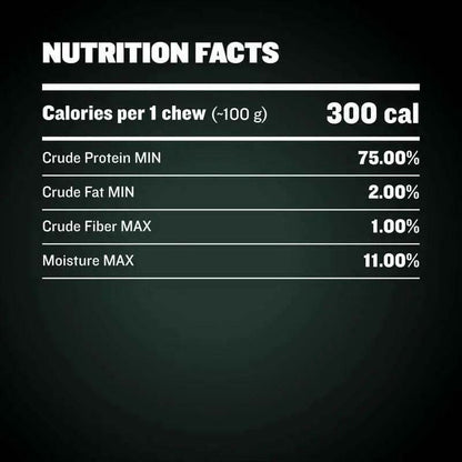 Bully Max Power Chews, Long-Lasting Dog Treats 75% Protein, Cleans Teeth, Freshens Breath, Natural Dog Chew