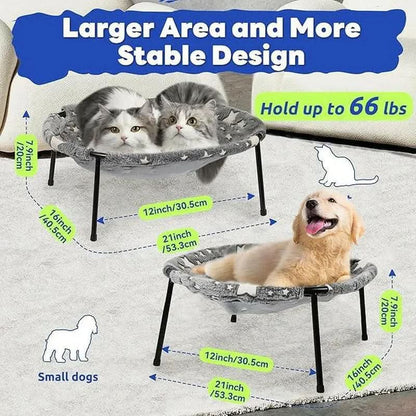 【Desk Pet Hammock】Pomesea Large Cat Bed for Cats,Calming Cat & Dog Bed for Small Dogs, Anti-Anxiety, Glow in the Dark,Soft Elevated Cat Bed for Indoor Pets
