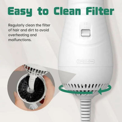 LIVEKEY 2 in 1 Pet Brush Hair Dryer with Bristle Brush, 300W for Small and Medium Dogs, Portable USB Rechargeable Pet Hair Remover