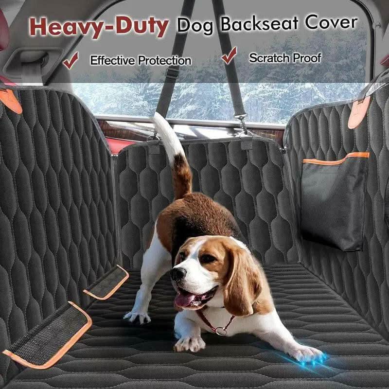[NEW!] Dog Car Seat Cover for Back Seat, 100% Waterproof Dog Hammock Scratchproof, 600D Nonslip with Mesh Window and Storage Pocket, Cars Trucks SUV