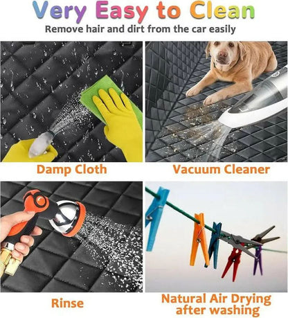 [NEW!] Dog Car Seat Cover for Back Seat, 100% Waterproof Dog Hammock Scratchproof, 600D Nonslip with Mesh Window and Storage Pocket, Cars Trucks SUV