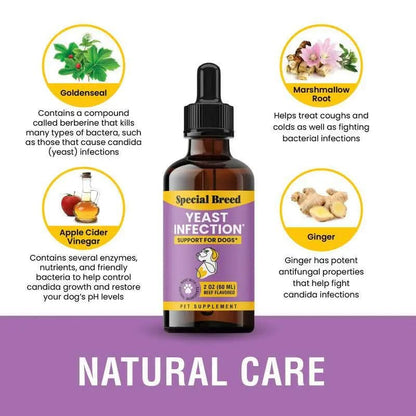 Special Breed Yeast Infection Treatment for Dogs - Soothing Itch Relief, Ear Infection Treatment, Reduces Irritation & Inflammation, 2 Oz