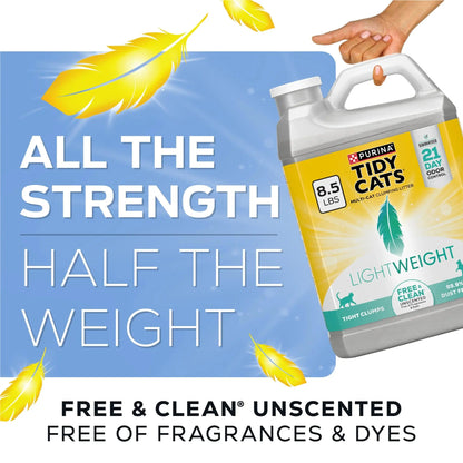 (2 Pack) Purina  Lightweight Free and Clean Unscented Clumping Cat Litter