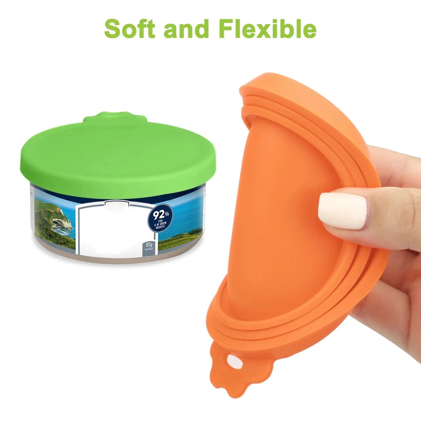 3Pcs Pet Food Can Cover, FDA Safe BPA Free Silicone Cat Dog Can Lid Cover Fit Standard Sizes to Keep Food Fresh
