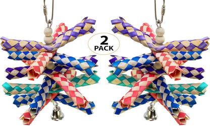 945 Pack of 2 Shredburst Cage Toys for Small to Medium Parrots, Cockatiels, Conures, Parakeets, and Similar Breeds
