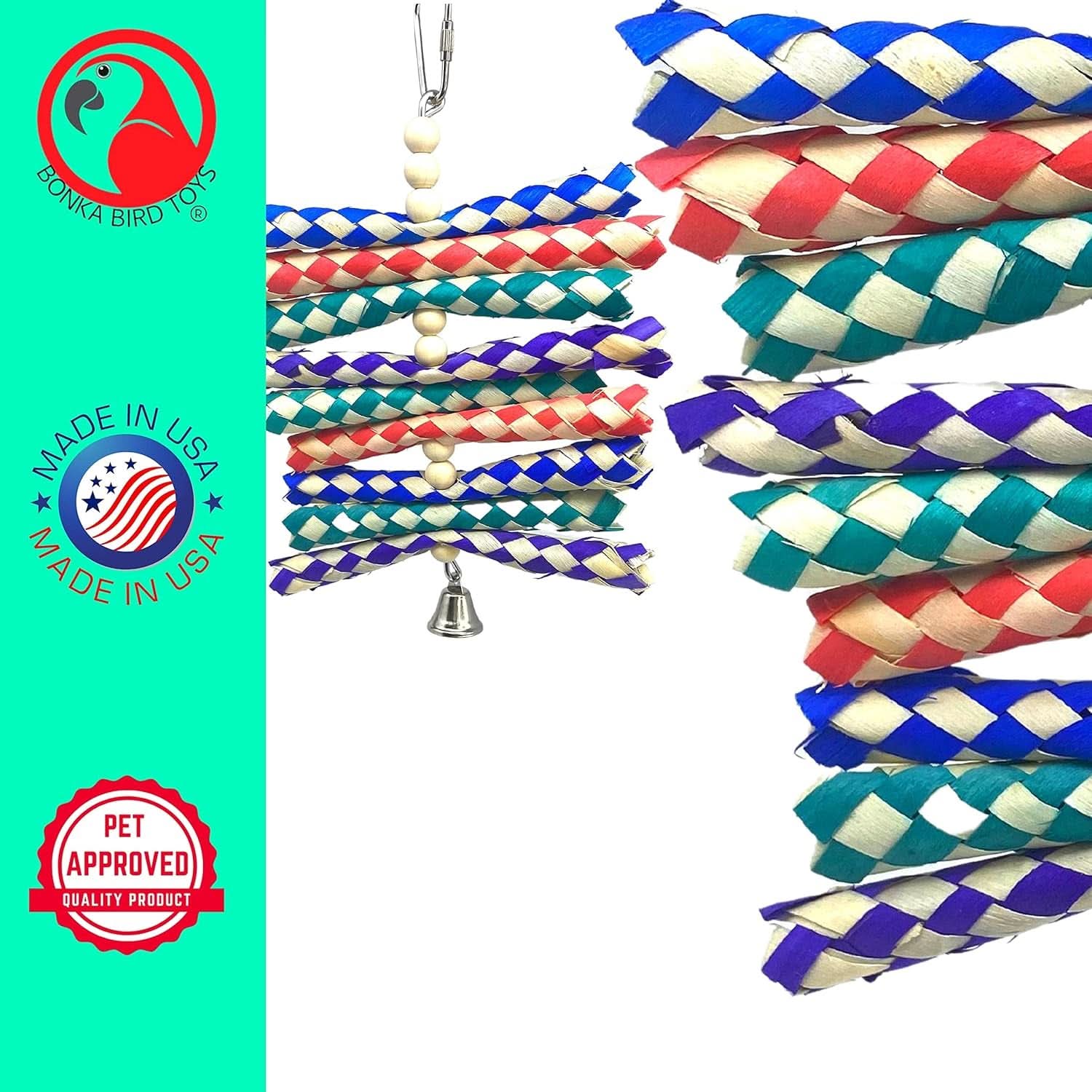 945 Pack of 2 Shredburst Cage Toys for Small to Medium Parrots, Cockatiels, Conures, Parakeets, and Similar Breeds