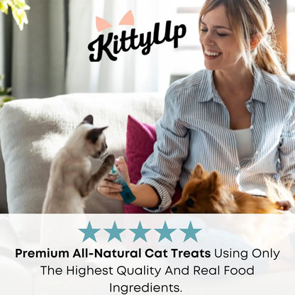 All-Natural Tuna Puree Treat Pouches for Indoor Cats - Soft Wet Cat Food for Kittens and Seniors - Limited Ingredient, Grain-Free, with Lysine and Taurine - 16 Tubes (0.5 oz each)