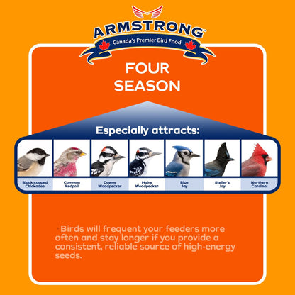 Armstrong Wild Bird Food Four Season Suet Cake, 11.3Oz (Pack of 12)