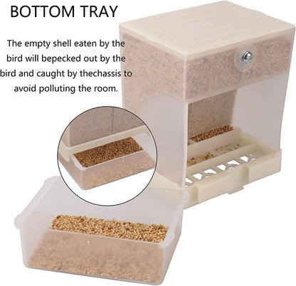 Automatic Bird Feeder - Mess-Free Feeding Solution for Small and Medium Parrots and Birds (1 Piece)