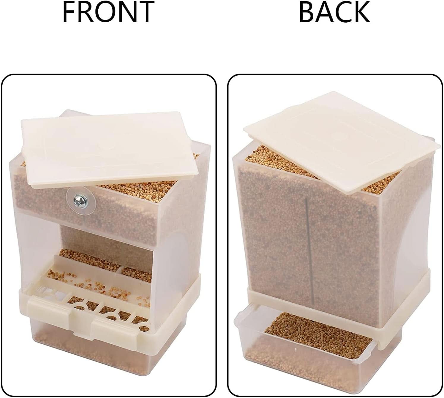 Automatic Bird Feeder - Mess-Free Feeding Solution for Small and Medium Parrots and Birds (1 Piece)
