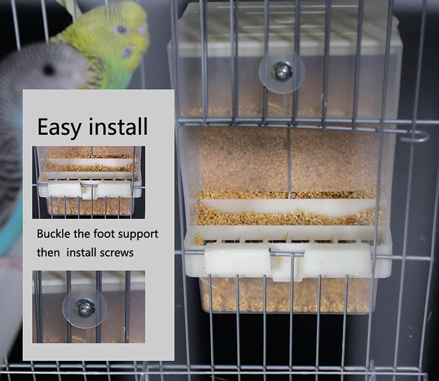 Automatic Bird Feeder - Mess-Free Feeding Solution for Small and Medium Parrots and Birds (1 Piece)