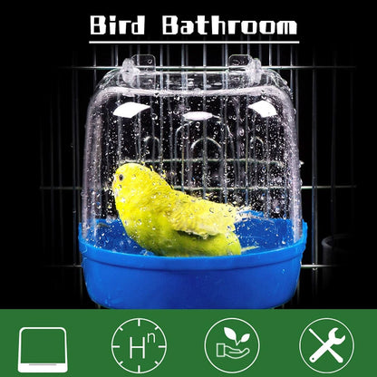 Bird Bath for Caged Birds - Parrot, Parakeet, Canary, and Budgerigar Bathing Tub and Cleaning Accessory