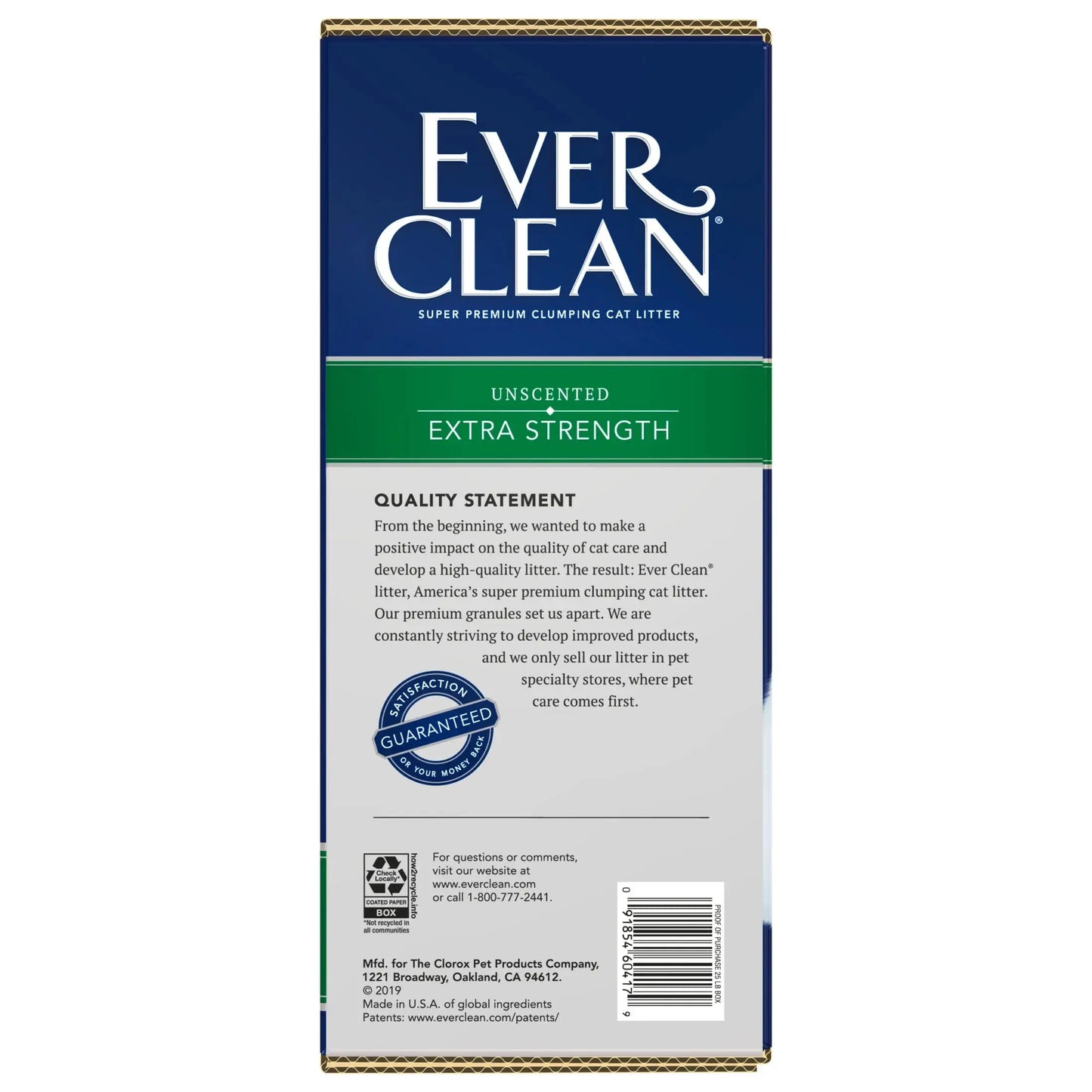Extra Strength Clumping Cat Litter, Unscented, 25 Pounds