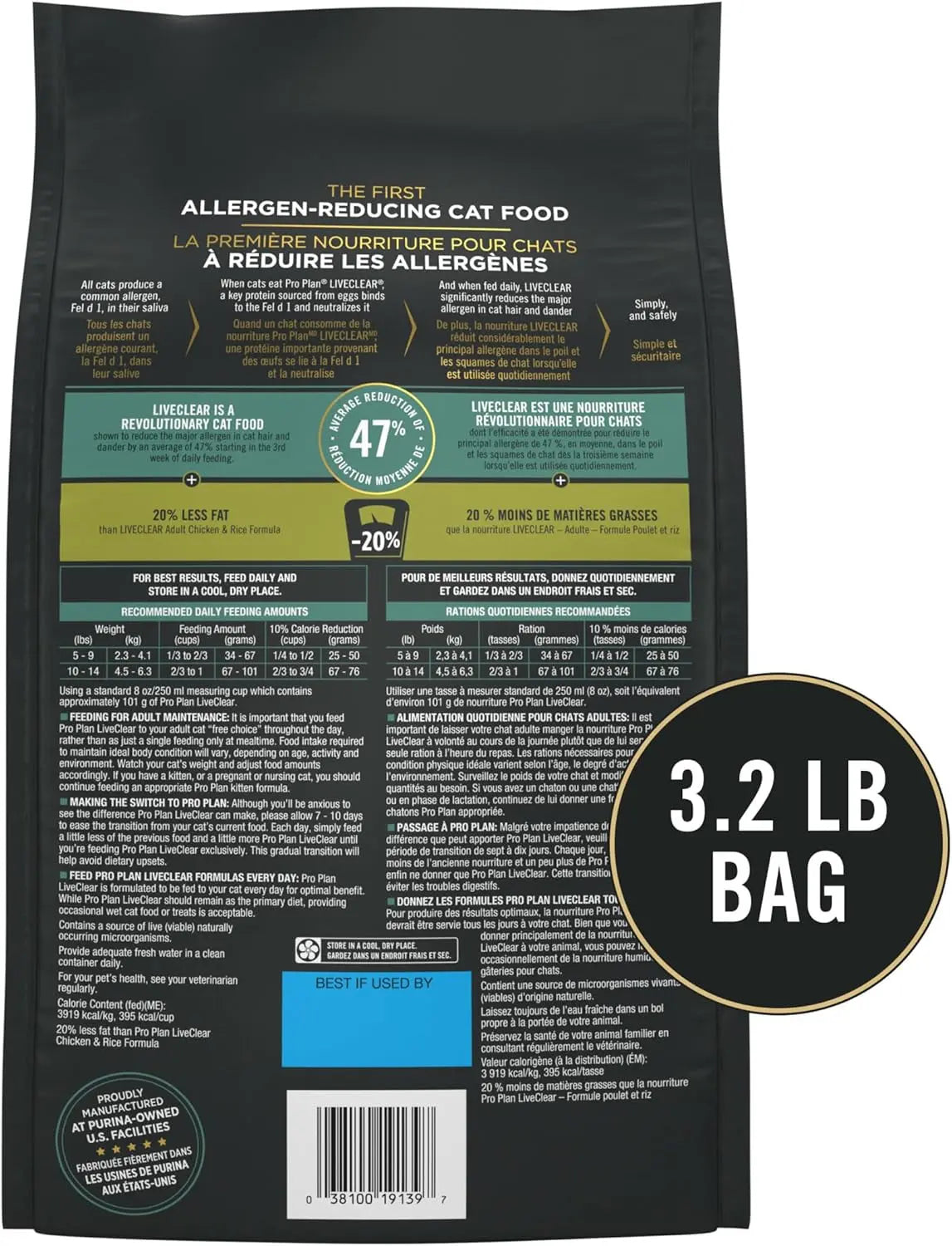 LiveClear Weight Management Cat Food with Chicken and Rice - 3.2 lb Bag