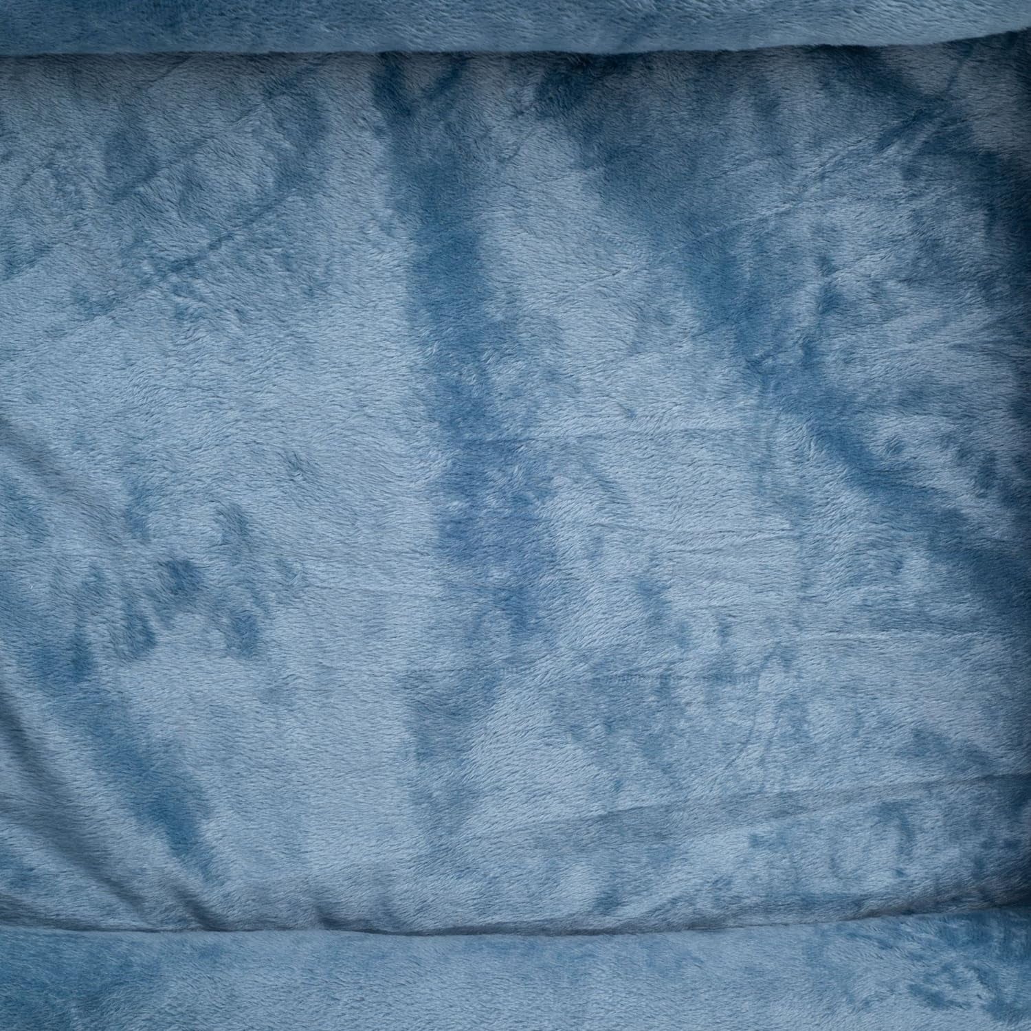 Long Orthopedic Rectangle Bolster Pet Bed, Medium 25x21 Inches, Blue with Orthopedic Insert by