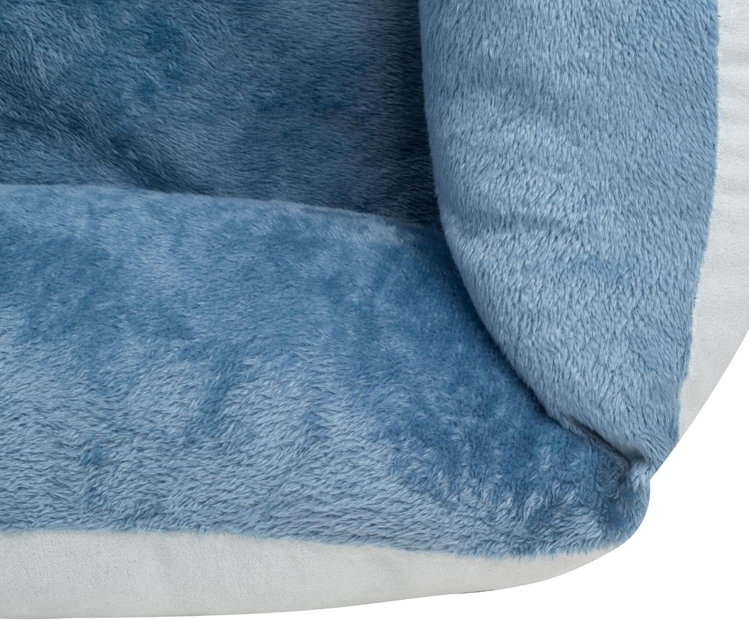 Long Orthopedic Rectangle Bolster Pet Bed, Medium 25x21 Inches, Blue with Orthopedic Insert by