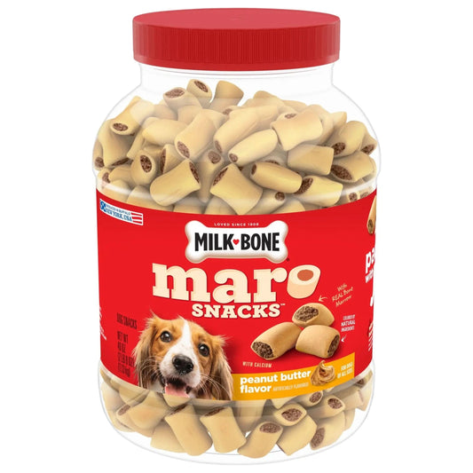 Milk Bone Marosnacks Peanut Butter Flavor Dog Treats with Bone Marrow, 40 Oz