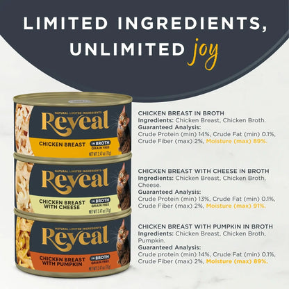 , Natural Wet Cat Food, Chicken in Broth Variety Pack, 2.47 Oz Cans