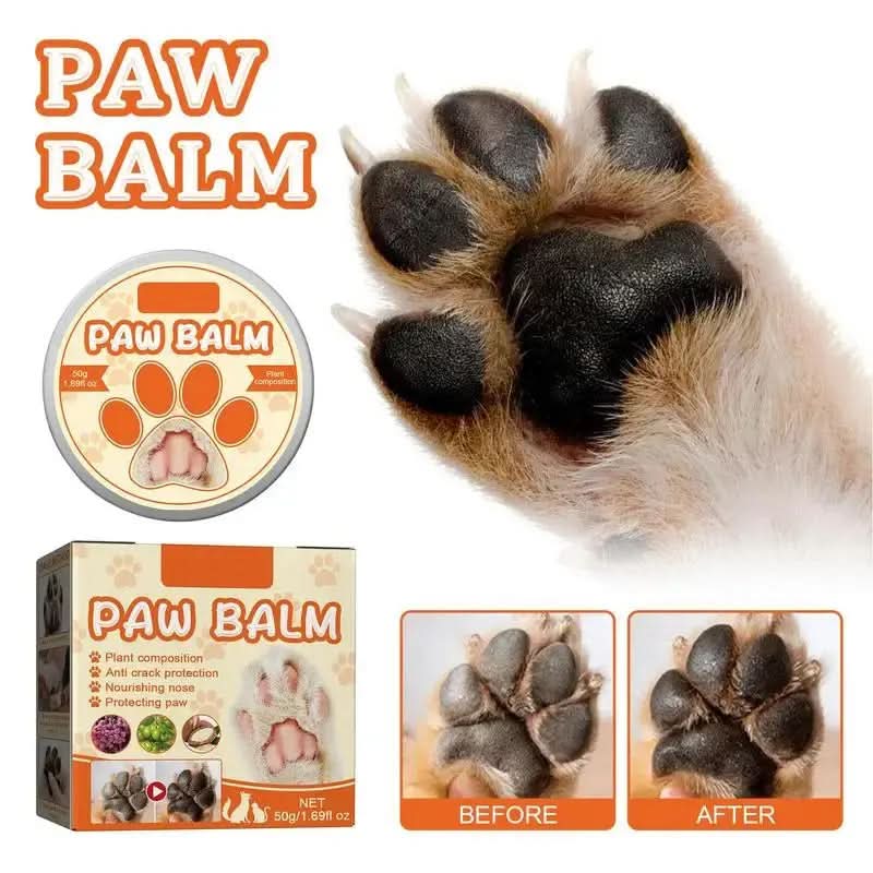Paw Balm for Dogs and Cats - 50g Moisturizing Cream for Noses and Paws, Lick-Safe Protector for Extreme Weather Conditions